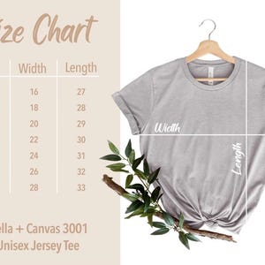 the size chart for a women's t - shirt