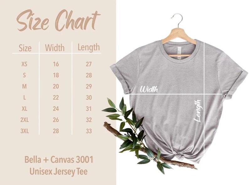 the size chart for a women's t - shirt