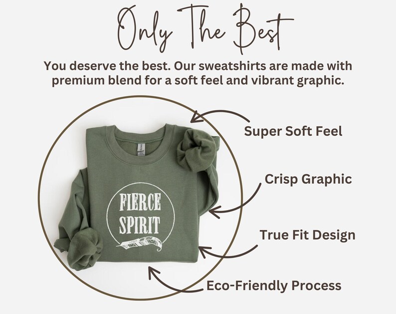 a t - shirt with the words fierce spirit on it