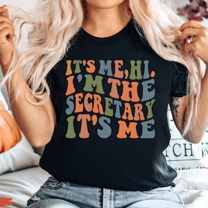 Funny Secretary Shirt, Secretaries Gift Tees, Retro School Receptionist T Shirts, Sweatshirt, Hoodie