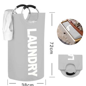 Collapsible Fabric Laundry Hamper, Foldable Clothes Bag, Washing Bin Basket