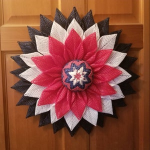 Quilted Fabric Center, Quilted Star Attachment, Quilted Wreath Center, Quilted Star Center, Wreath Attachment, Wreath Center, Fabric Center image 4