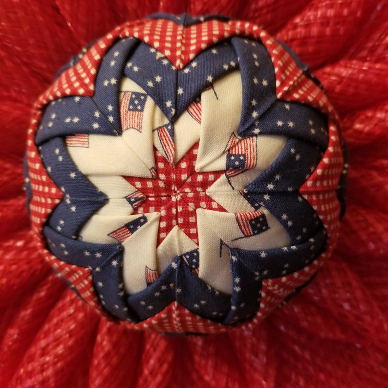 Quilted Fabric Center, Quilted Star Attachment, Quilted Wreath Center, Quilted Star Center, Wreath Attachment, Wreath Center, Fabric Center image 3