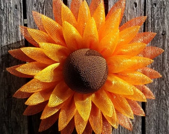 Tequila Sunrise Sunflower Wreath, Sunflower Wreath, Front Door Wreath, Fall Wreath, Country Wreath, Autumn Wreath, Sunflower, Summer Wreath
