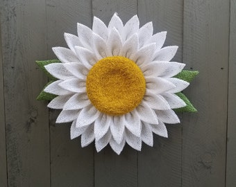 Daisy Wreath, Daisy Flower Wreath, Daisy Decor, Sunflower Wreath, Front Door Wreath, Spring Flower, Summer Flower Wreath, White Daisy Wreath