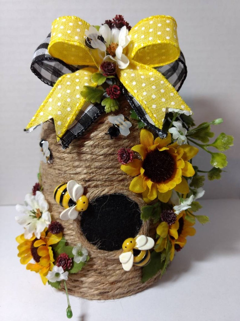 Bee Hive Bee Skep Bee Hive Decor Bee Decor Jute Rope Bee | Etsy