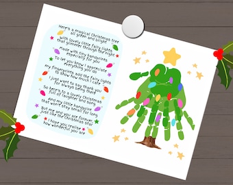 Christmas Handprint Poem Art: Keepsake Gift (PDF)