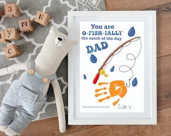 Handprint Fish Art: Father's Day Fishing Keepsake (Digital Download)