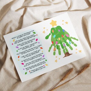 Christmas Handprint Poem Art, Xmas Crafts, Gift for Mummy Daddy ...