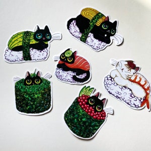 Sushi Cats 6 Pegatinas