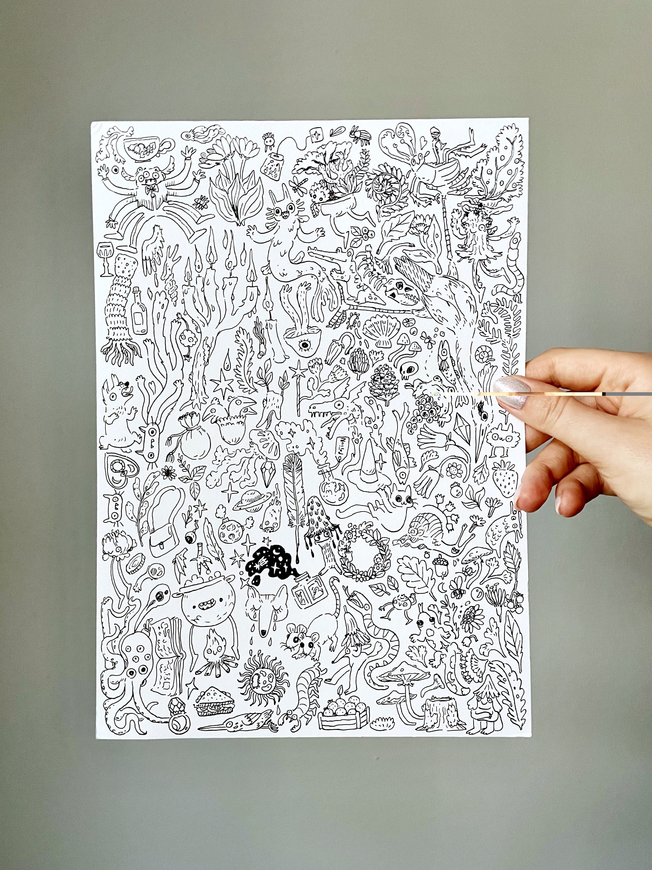 Whimsical Doodles Original Drawing - Etsy