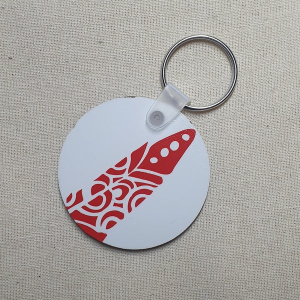 Red Wing Feather Keychain Decal Anime Inspired