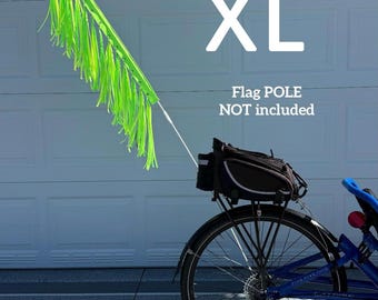 XL Bike Flag, Neon Green and Yellow, Cycling Flag, Recumbent Bike Flag, Mobility scooter flag, Trike flag, child safety flag