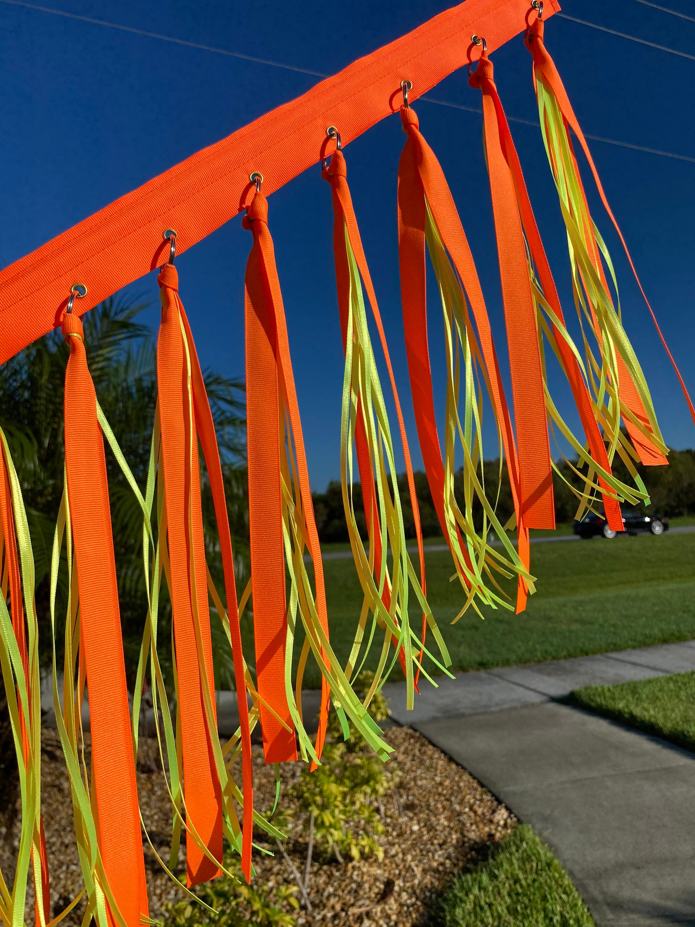 High Visibility Cycling Flag/Orange with yellow Etsy