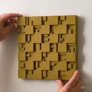 Brutalistische Bauhaus-muurkunst – Geometrisch betonreliëf