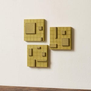 Bauhaus Minimalist Brutalist Concrete Wall Objects