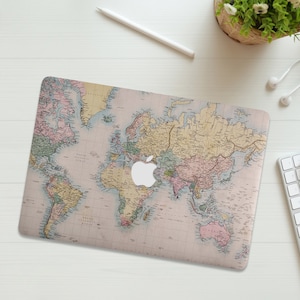 World Map MacBook M2 Air Case Custom Pro 14 In Case Pro 13 In Case Cute Pro 16 Inch M3 Case Pro 13 Case Air Sleeve Pro 15" Cover