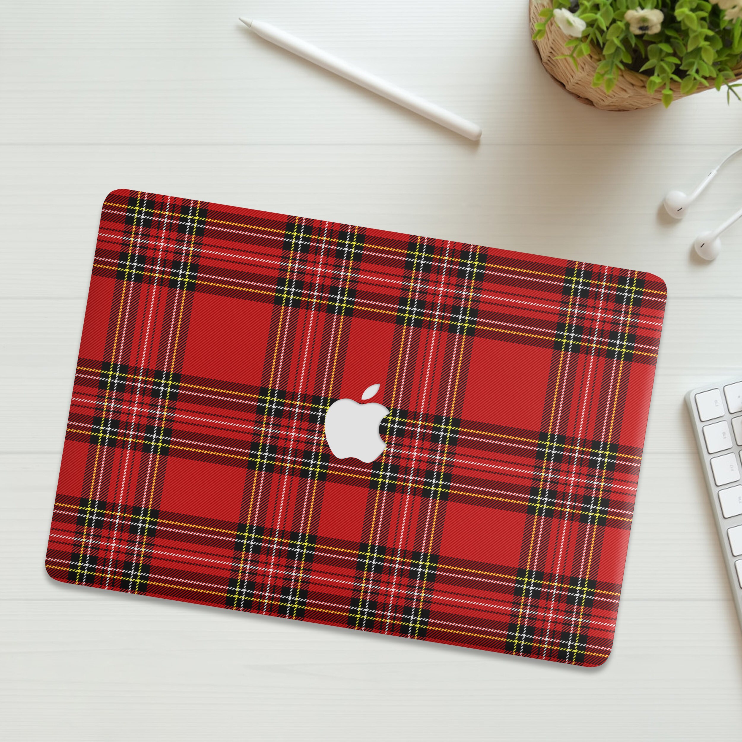 15 Inch Laptop Case Plaid Laptop Sleeve Plaid Laptop Cover 