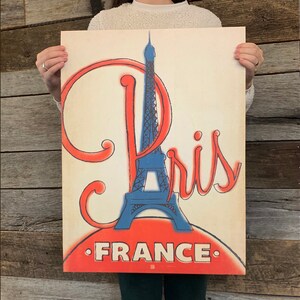 GANGA: Paris France Travel Poster 18x24 por Anderson Design Group / Vintage Poster 18x24 Art Print (marco no incluido)