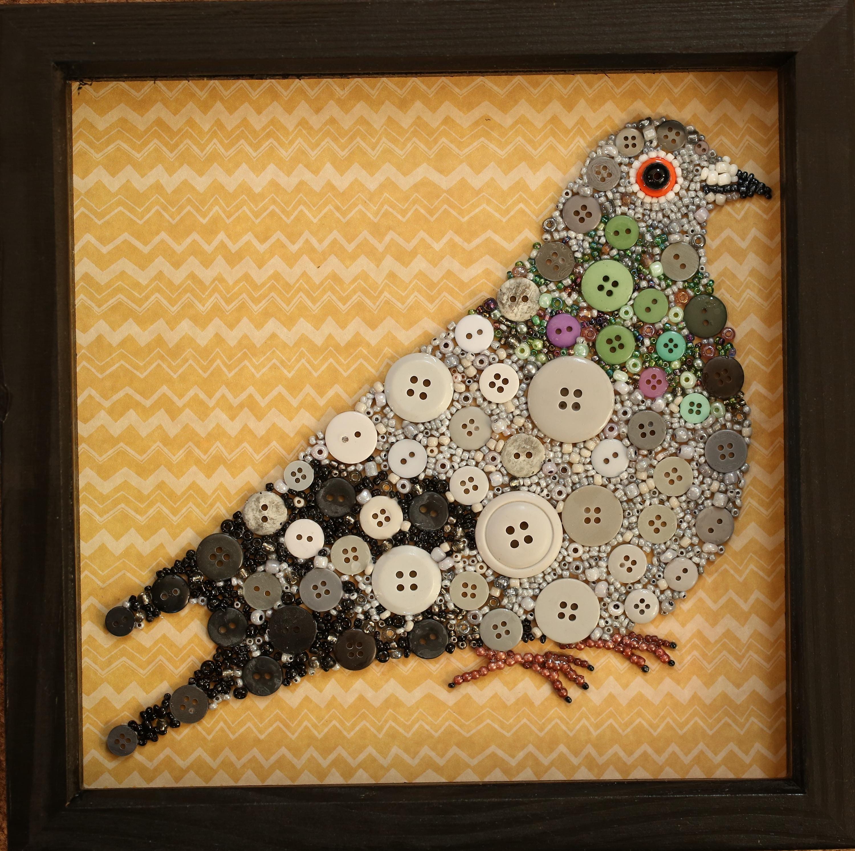 Custom Button Bird - Made to Order - Medium Size - Etsy - Custom Handmade Bird Supply