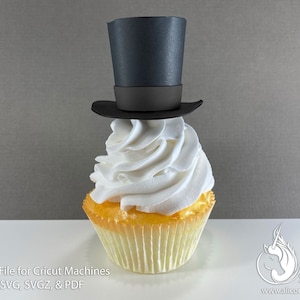 3D Paper Abraham Lincoln Top Hat SVG File Cut File for Cricut Cupcake Topper President&#39;s Day Party Decor