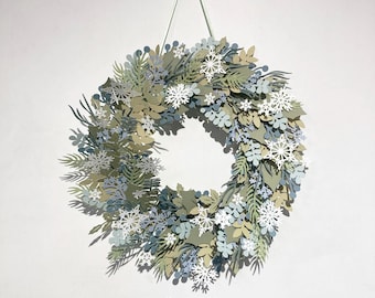 Cricut Winter Wreath 3D Paper SVG Cut File