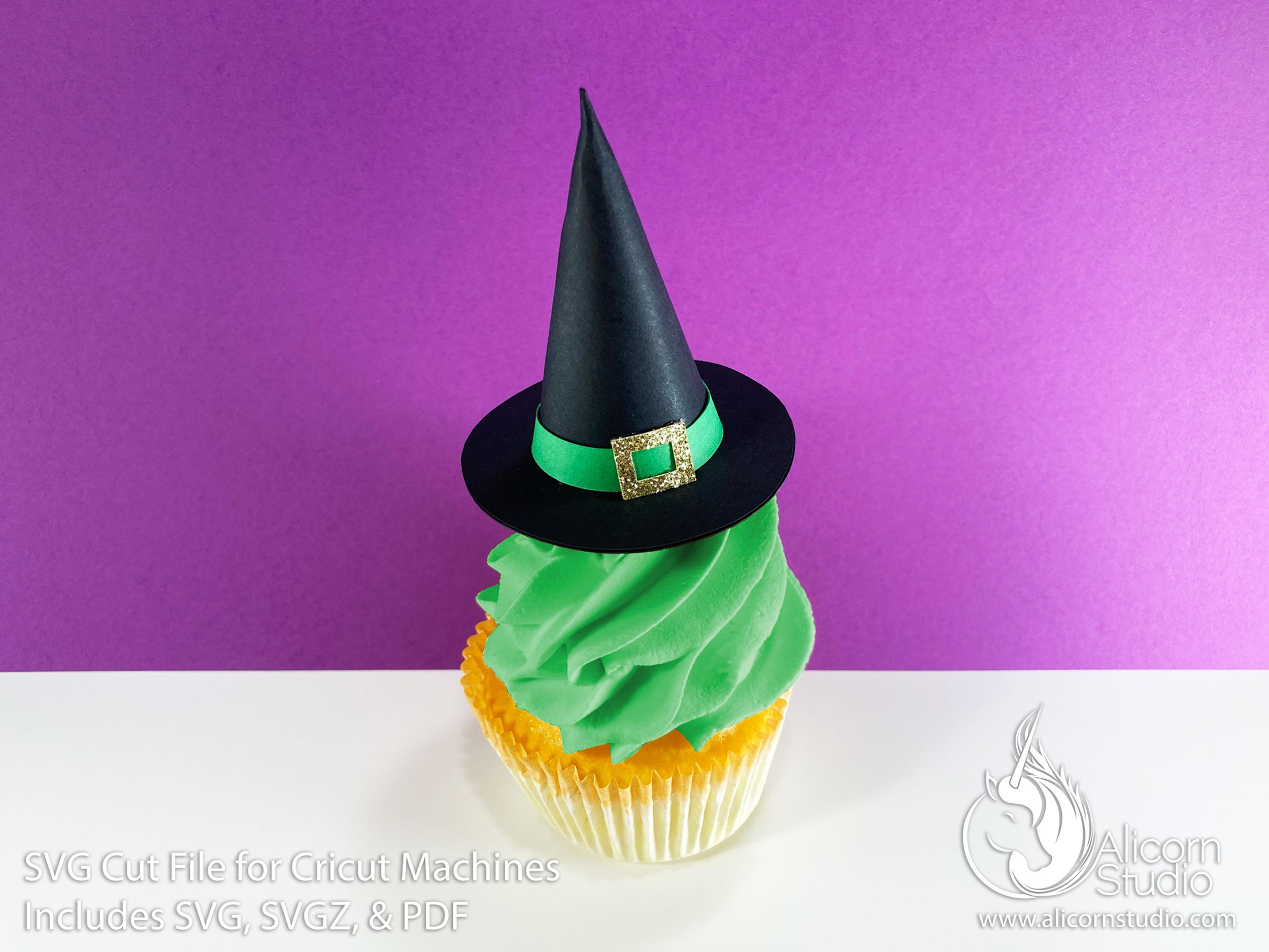 3D Paper Witch Hat SVG File Cut File For Cricut Cupcake Topper Etsy