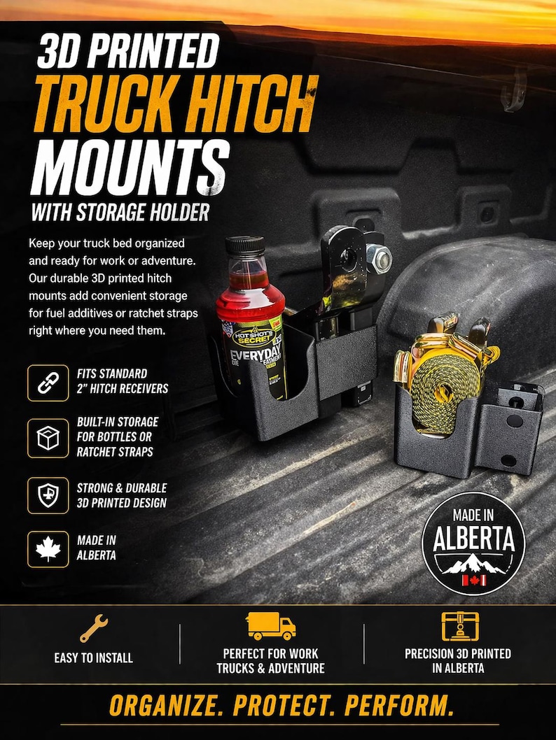 Truck Box Hitch Storage — With Storage Pocket (2" & 2.5")