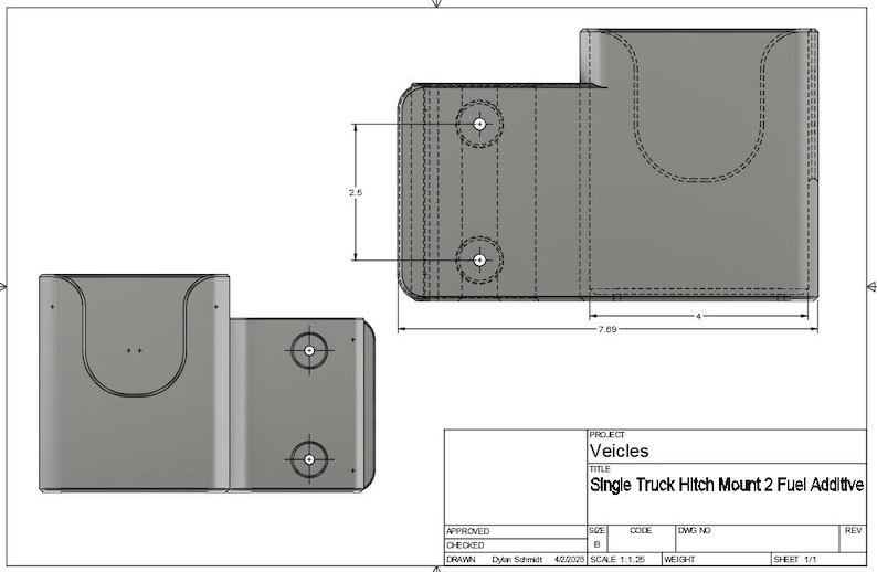 Truck Box Hitch Storage — With Storage Pocket (2" Hitch) — view 6