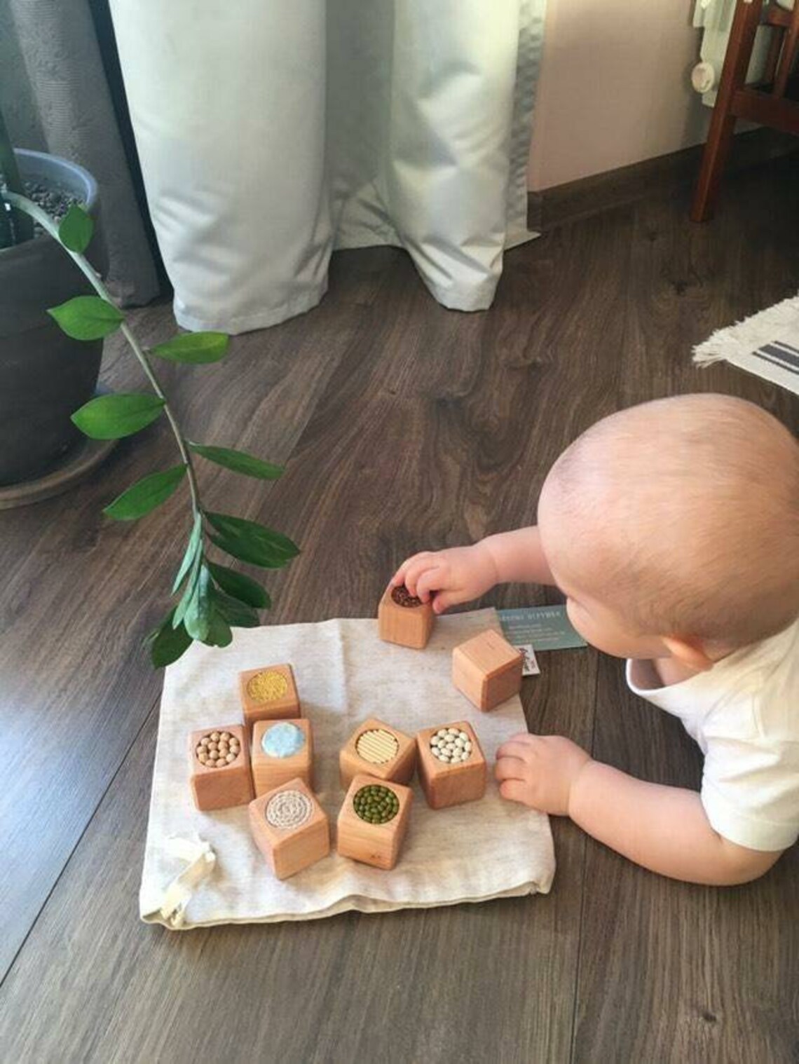 Sensory cubes for babies Wooden blocks Montessori tactile Etsy