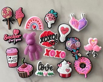 Love themed charms for Crocs, Croc compatible charm for clogs