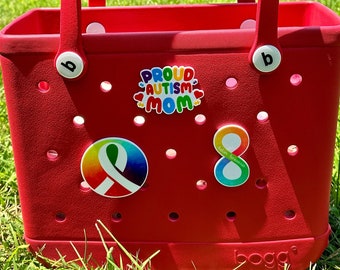 Proud autism mom charms for Bogg Bags, Bogg compatible autism charms, purse charms for Bogg bag , hard acrylic purse charm