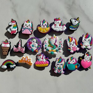 unicorn Croc compatible shoe charms, unicorn charms for Crocs