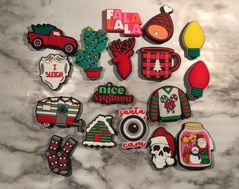 New trending Christmas Holiday Shoe charms, Baking shoe charms, green and red charms for crocs, popular croc compatible charms