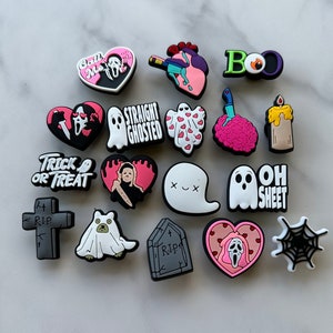 New Halloween themed shoe charms for your Crocs, Croc compatible charms, clog charms, pumpkin charms, fall charms