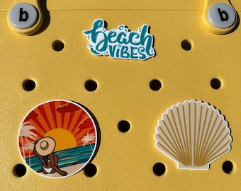 Beach themed Bogg compatible charms, summer beach charms for your bogg bag, bogg compatible tote charms