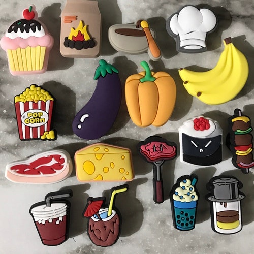 Croc Compatible Trending Food Charms for Clogs Etsy