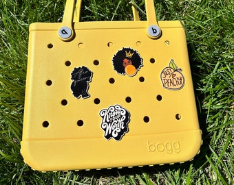 Bogg compatible charm, Afro woman charm for your Bogg bag, purse accessories, purse charms, black girl magic themed, cute charms for Boggs