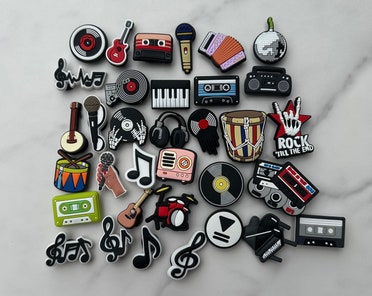 Trending Shoe Charms, Musician Themed Charms, Mic Charm, DJ Charms