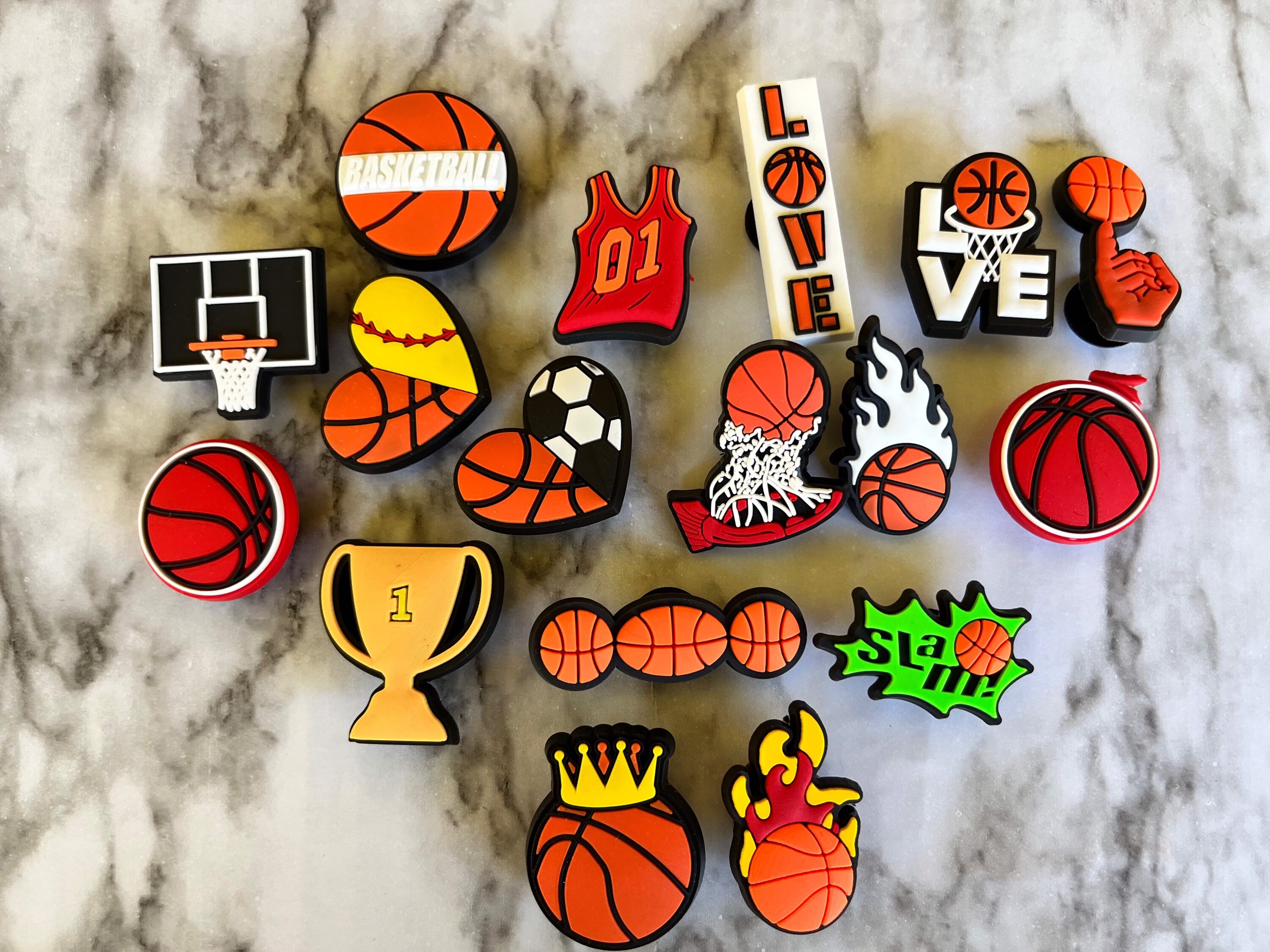 New Charms for Crocs Basketball Themed Shoe Charms Etsy