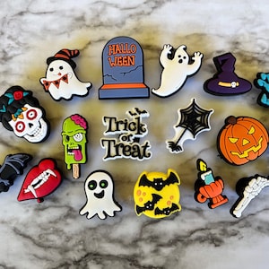 New Halloween themed shoe charms for your Crocs, Croc compatible charms, clog charms, pumpkin charms, fall charms