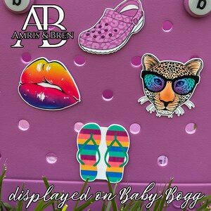 Bogg compatible lips charms, flipflop charms for Bogg bag image 2