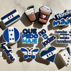 Croc compatible Honduras themed shoe charms, charms for crocs