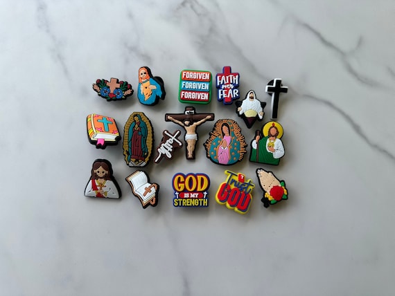 Catholic Charms for Crocs Jesus Themed Shoe Charms Christ Charms