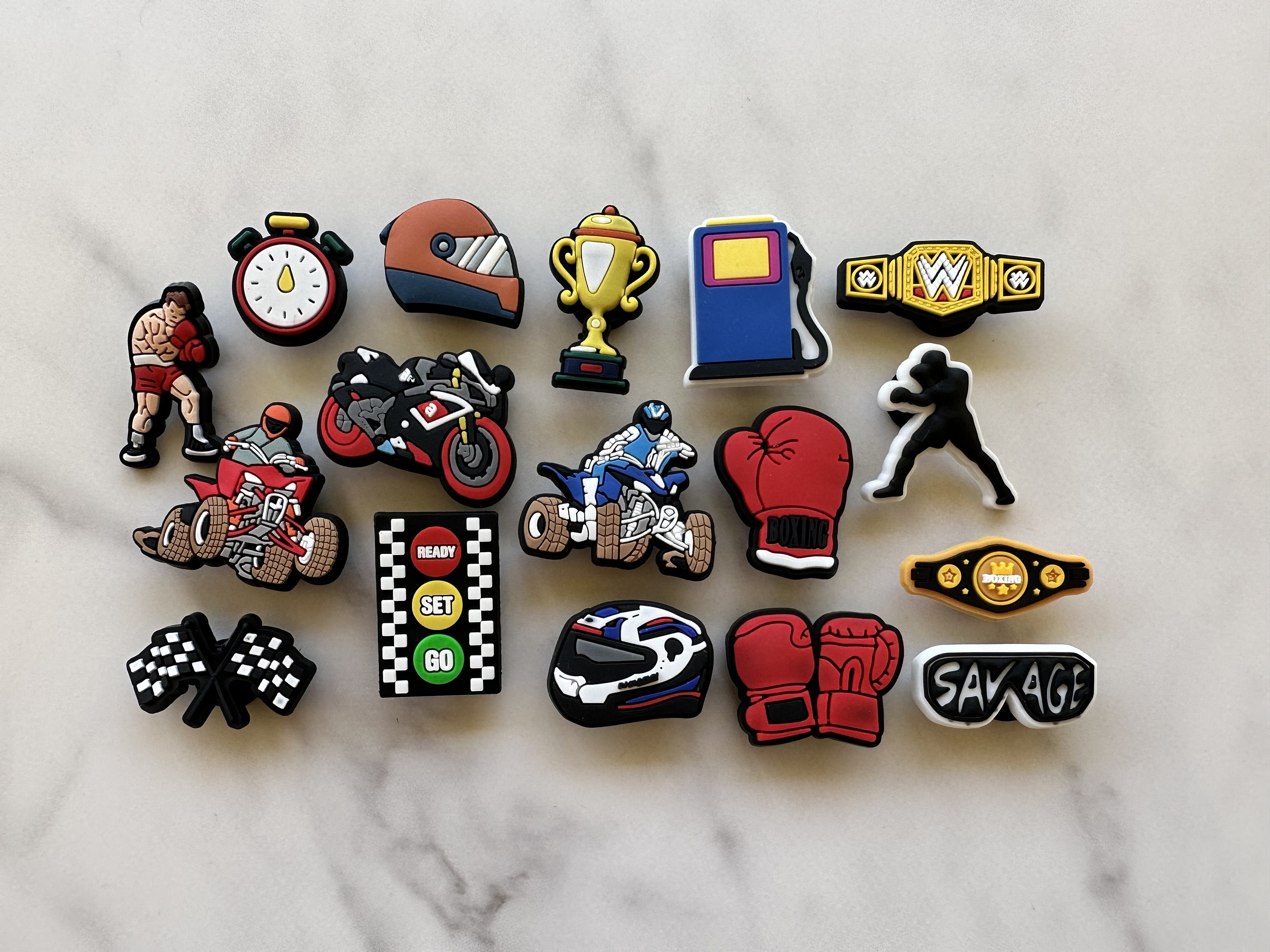 Wrestler Pins, Wrestling Team Buttons 14 Pack, Wrestle Theme 1 or 1.5 Pin  Backs or Magnets Party Favors 