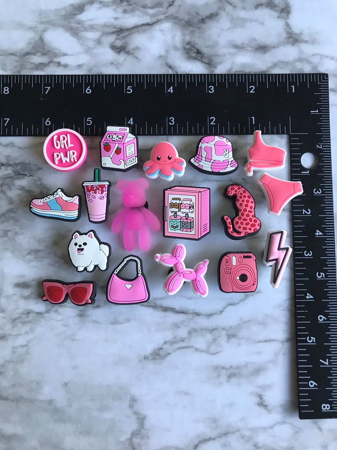 Brand New Pink Croc Compatible Shoe Charms Girly Shoe Charms Etsy