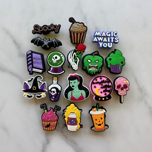 Nuevos adornos para zapatos con temática de Halloween para tus Crocs, adornos compatibles con Crocs, adornos para zuecos, adornos de calabaza, adornos de otoño
