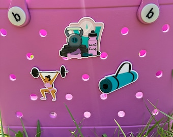Workout themed charms for your Bogg bag, Bogg compatible purse charms