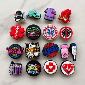 Medical Shoe charms for Crocs, nurse shoe charms, Croc compatible medical worker charms, RN Charms