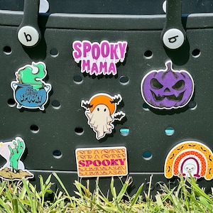 Halloween themed Bogg compatible purse charms, cute charms for Bogg bags, charms that fit in baby Bogg and original Bogg bags